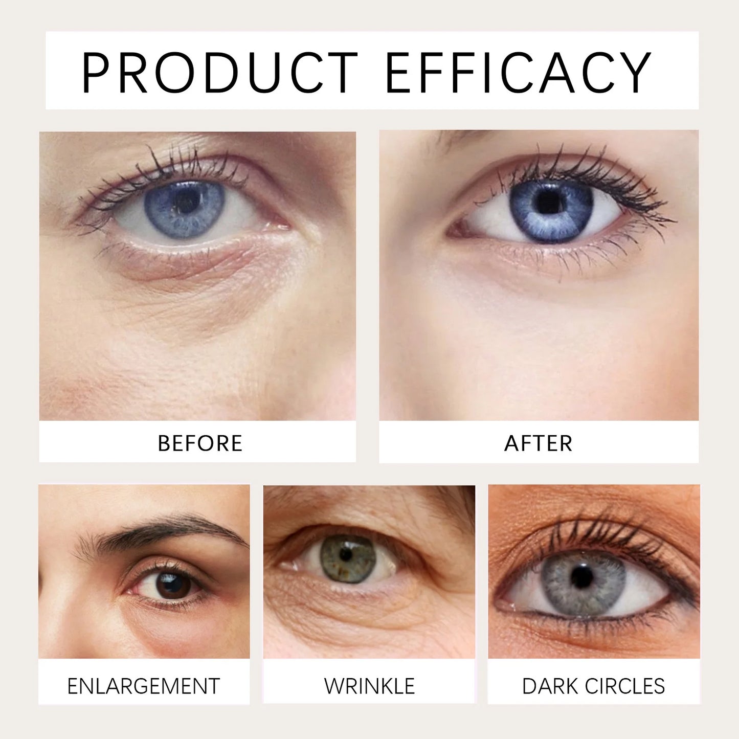 Castor Oil Eye Serum Anti-wrinkle Remove Dark Circles Eye Bags Anti-puffiness Lift Firm Ball Massage Moisturize Nourish Eye Care